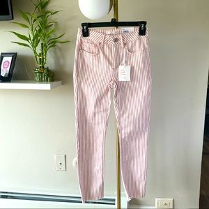 Striped Mid-rise Pants